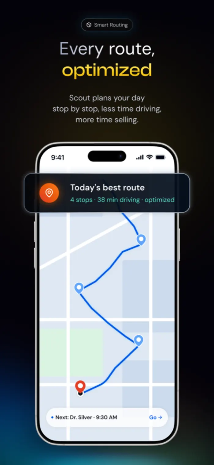 Every route, optimized — RepPrep app screenshot